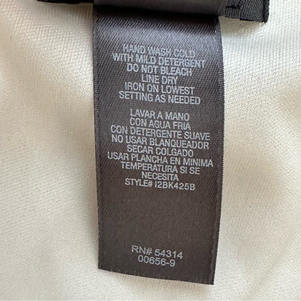 Bisou Bisou Dress Cream Floral Lace Overlay Ribbon Sleeveless Mini Size 14 NEW - Picture 11 of 12